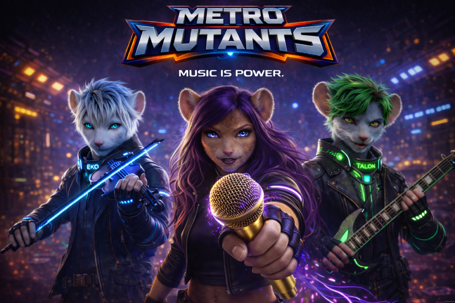 Metro Mutants - Music is Power - featuring Eko, Vega, and Talon